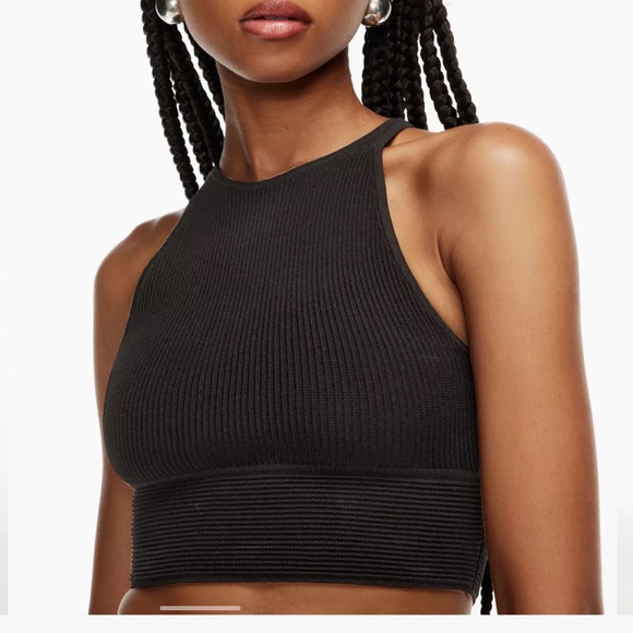 Aritizia Babaton Stefano Sculpt Knit Tank, Black, sz S - Picture 3 of 6